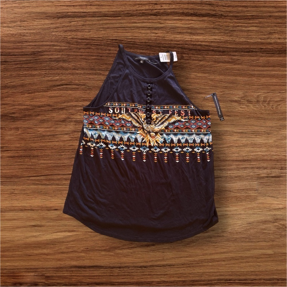 Torrid Black Graphic Embellished Tank Top size 3
